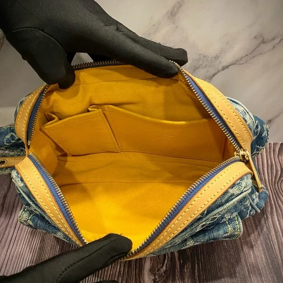 GENTLY USED - VINTAGE* LOUIS VUITTON MONOGRAM DENIM BUM BAG - Picture 7 of 10